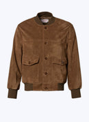 Fursac - Blouson En Daim Caramel - Chocolat - Homme