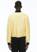 Fursac - Chaqueta acolchada de satén - Amarillo pálido - Hombre