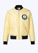 Fursac - Chaqueta acolchada de satén - Amarillo pálido - Hombre
