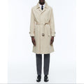 Manteau Long À Ceinture En Coton - Beige