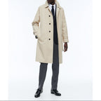 Manteau Long À Ceinture En Coton - Beige