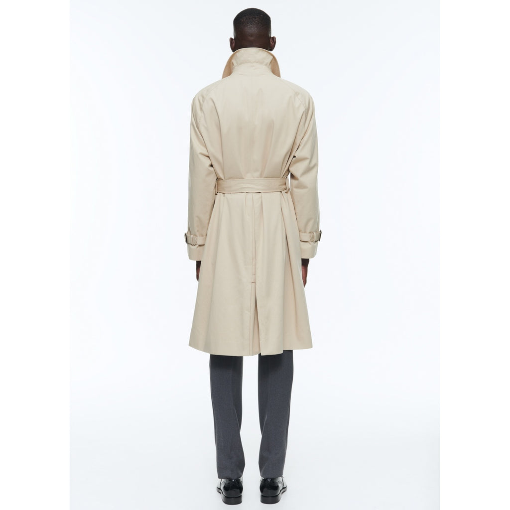 Manteau Long À Ceinture En Coton - Beige