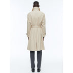 Manteau Long À Ceinture En Coton - Beige