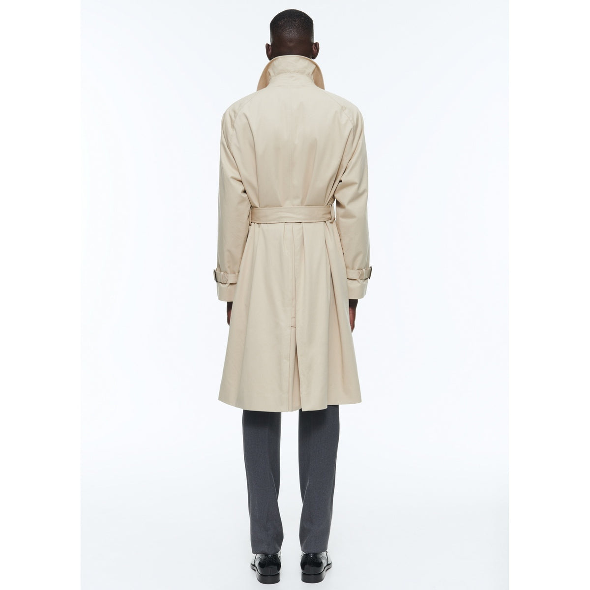 Manteau Long À Ceinture En Coton - Beige
