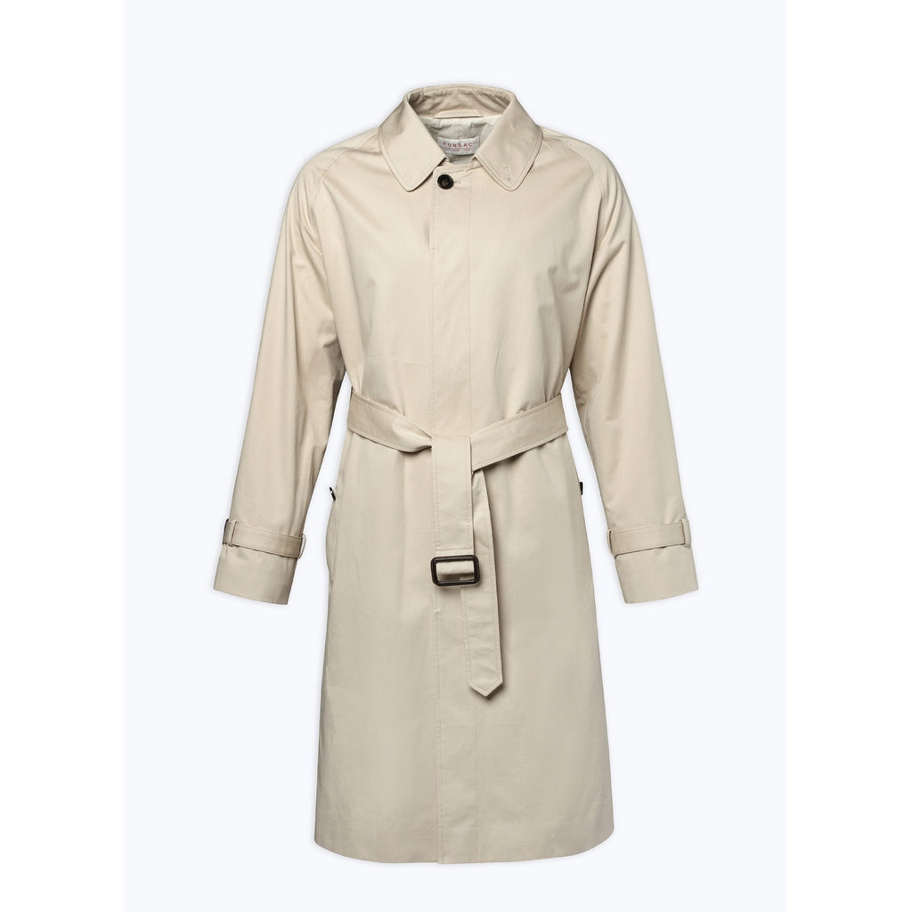 Manteau Long À Ceinture En Coton - Beige