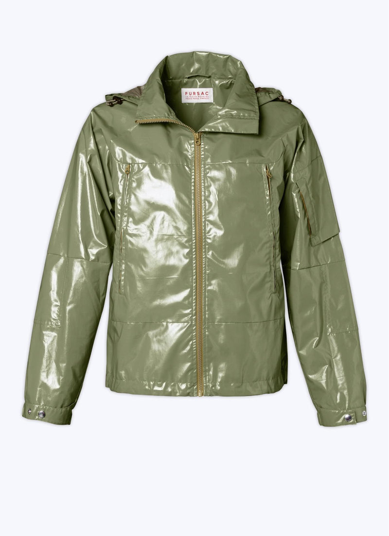 Fursac - Blouson Imperméable Vert Sauge