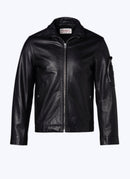 Fursac - Blouson Aviateur En Cuir Noir