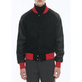 Fursac - Blouson En Laine Et Cuir D'Agneau - Noir