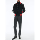 Chaqueta de lana y piel de cordero - Negro