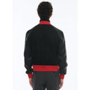 Blouson En Laine Et Cuir D'Agneau - Noir