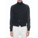 Wool And Lambskin Jacket - Navy