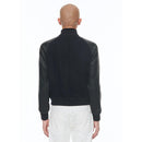Wool And Lambskin Jacket - Navy