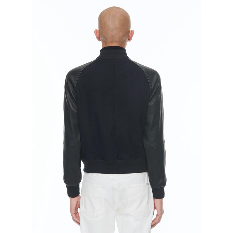 Wool And Lambskin Jacket - Navy