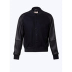 Fursac - Blouson En Laine Et Cuir D'Agneau - Marine