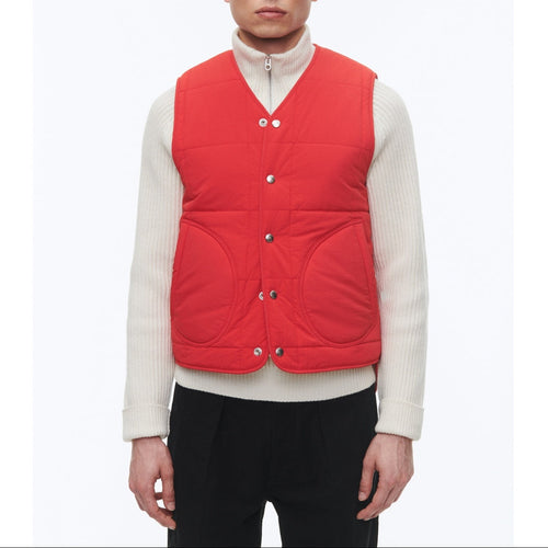 Gilet À Doublure En Fausse Fourrure - Rouge