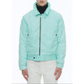 Fursac - Blouson En Toile Technique Froissée - Turquoise
