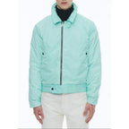 Fursac - Blouson En Toile Technique Froissée - Turquoise