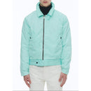 Chaqueta de lona técnica arrugada - Turquesa