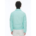 Fursac - Blouson En Toile Technique Froissée - Turquoise
