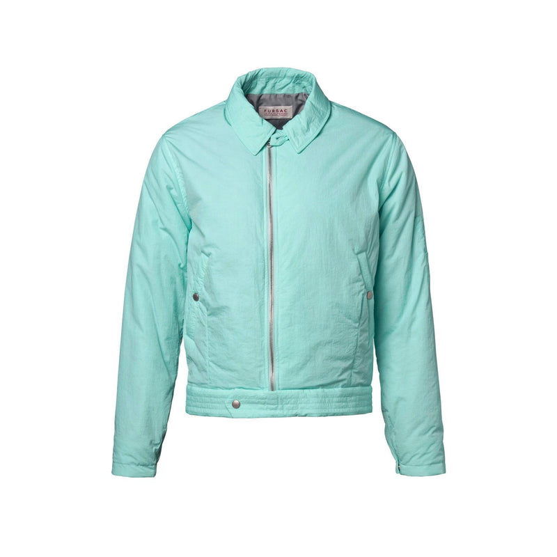Blouson En Toile Technique Froissée - Turquoise
