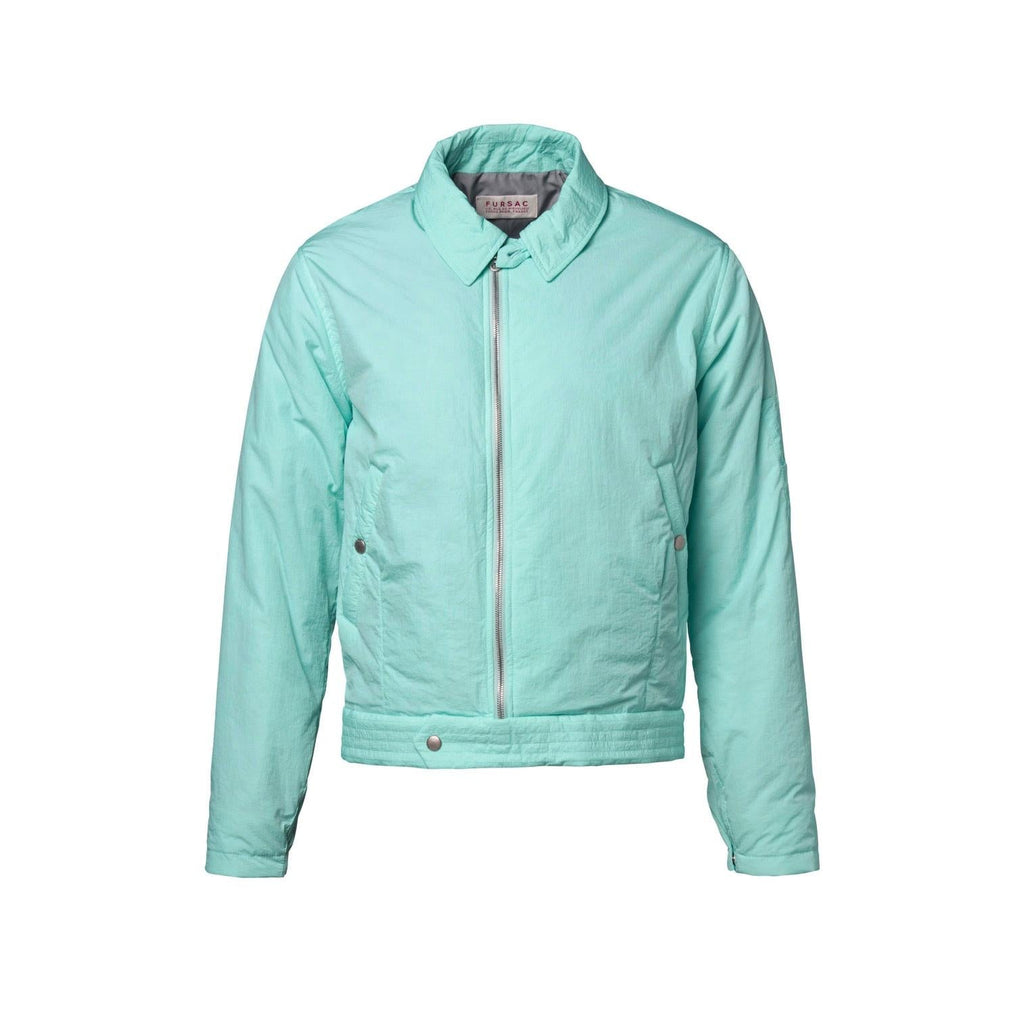 Fursac - Blouson En Toile Technique Froissée - Turquoise
