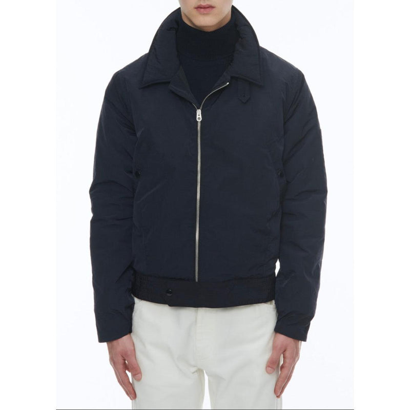 Blouson En Toile Technique Froissée - Bleu Nuit - Homme
