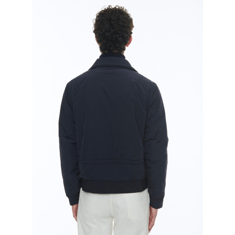 Blouson En Toile Technique Froissée - Bleu Nuit - Homme