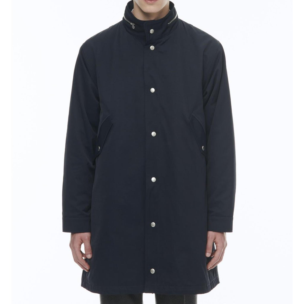 Parka de sarga acolchada con cola de pez - Azul marino