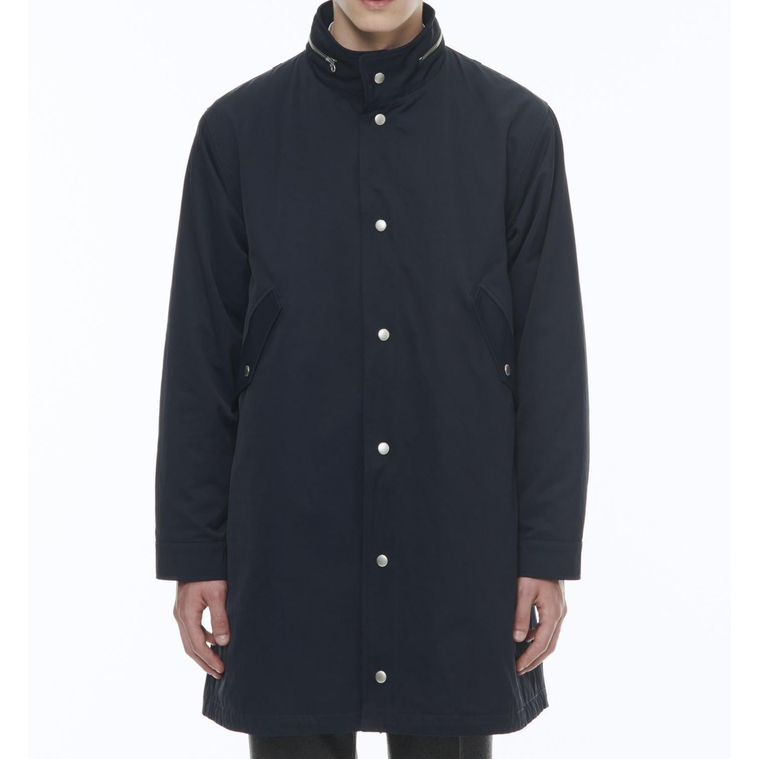 Parka de sarga acolchada con cola de pez - Azul marino