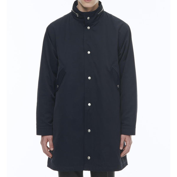 Parka de sarga acolchada con cola de pez - Azul marino