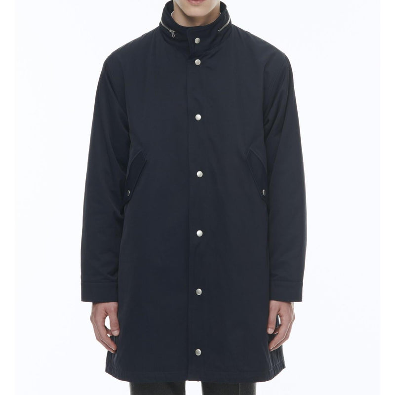 Parka de sarga acolchada con cola de pez - Azul marino