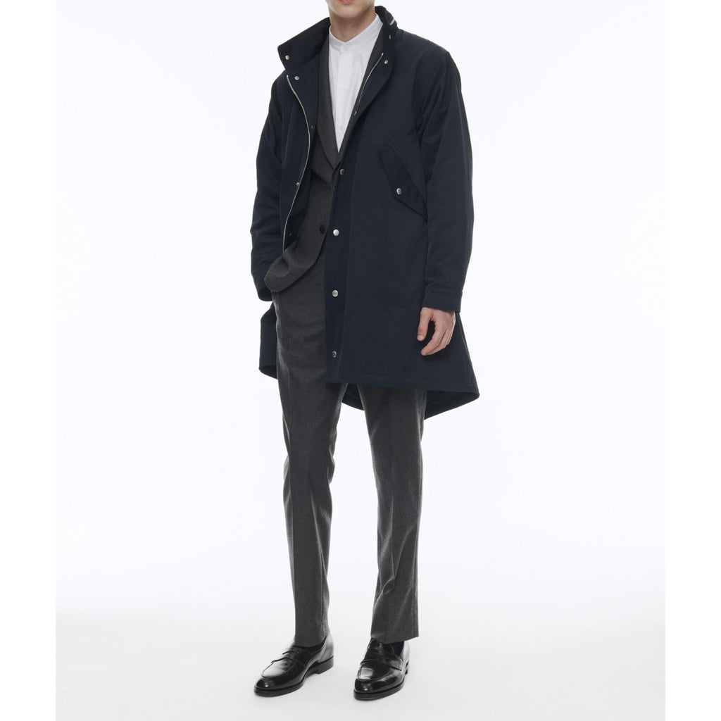 Parka de sarga acolchada con cola de pez - Azul marino