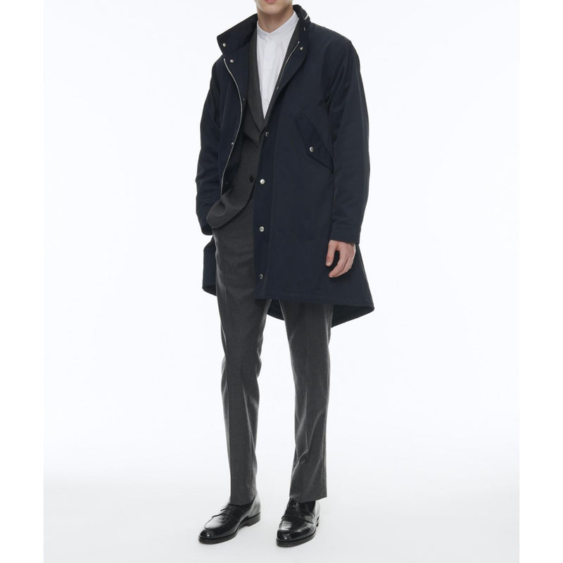 Parka de sarga acolchada con cola de pez - Azul marino