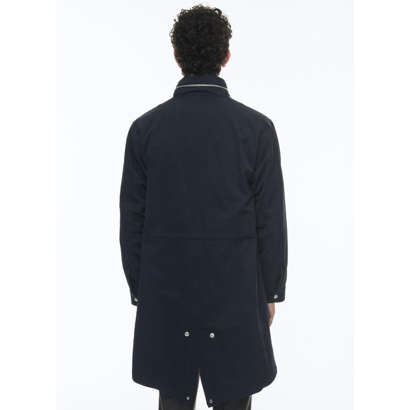 Parka de sarga acolchada con cola de pez - Azul marino