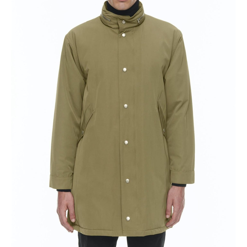 Parka de sarga acolchada con cola de pez - Verde oliva