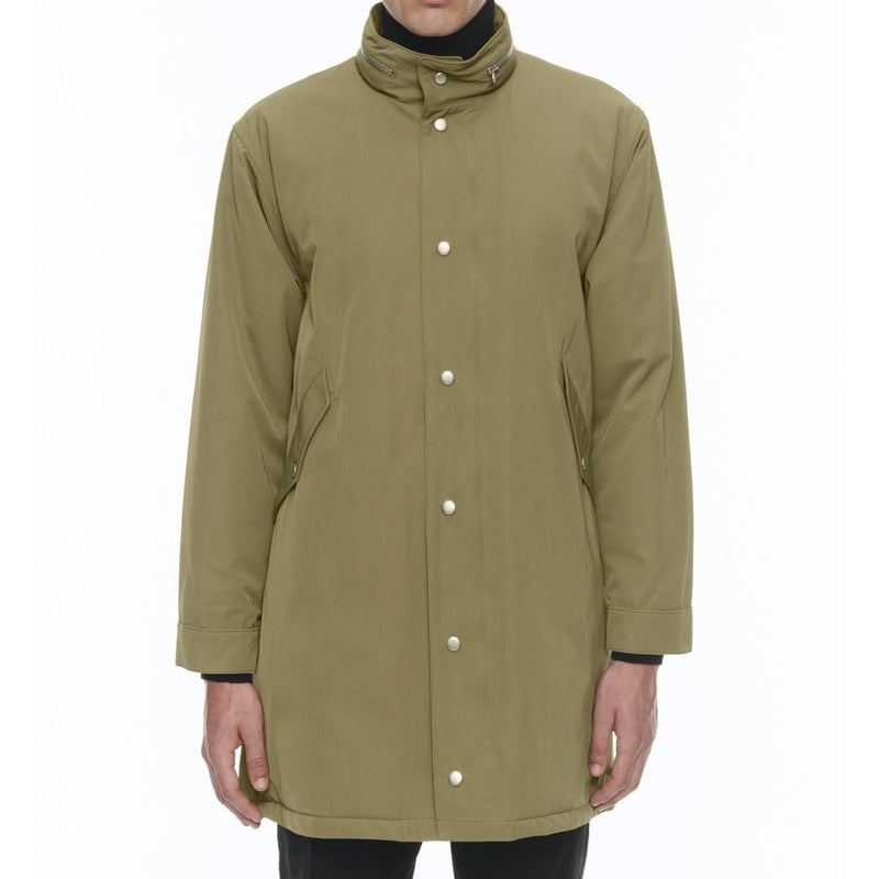 Fishtail Quilted Twill Parka - Olive Green
