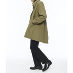 Parka de sarga acolchada con cola de pez - Verde oliva