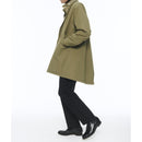 Fishtail Quilted Twill Parka - Olive Green