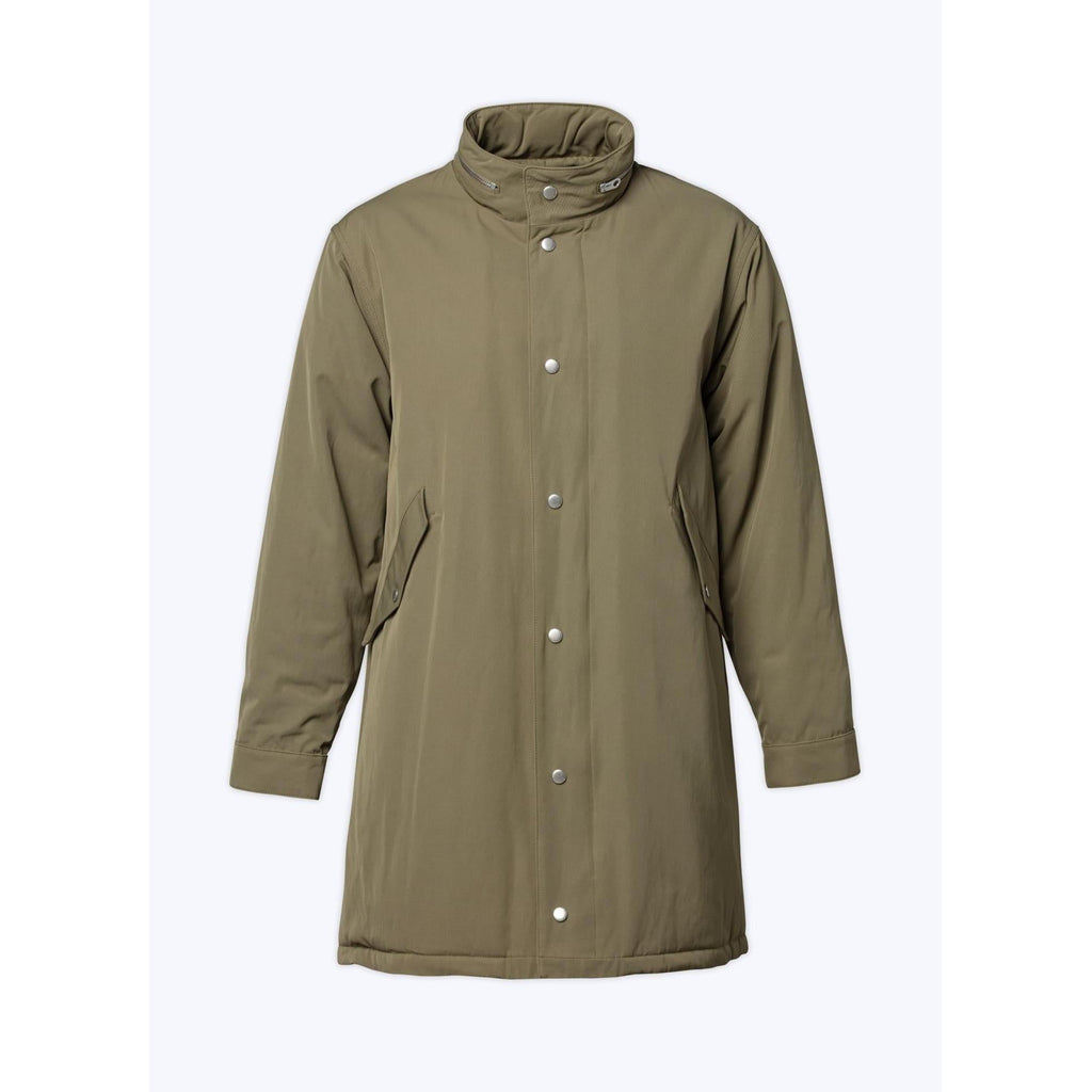 Parka de sarga acolchada con cola de pez - Verde oliva