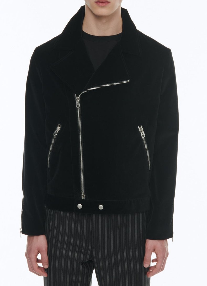 Fursac - Blouson En Velours Palatine - Noir