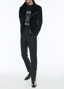 Fursac - Blouson En Velours Palatine - Noir