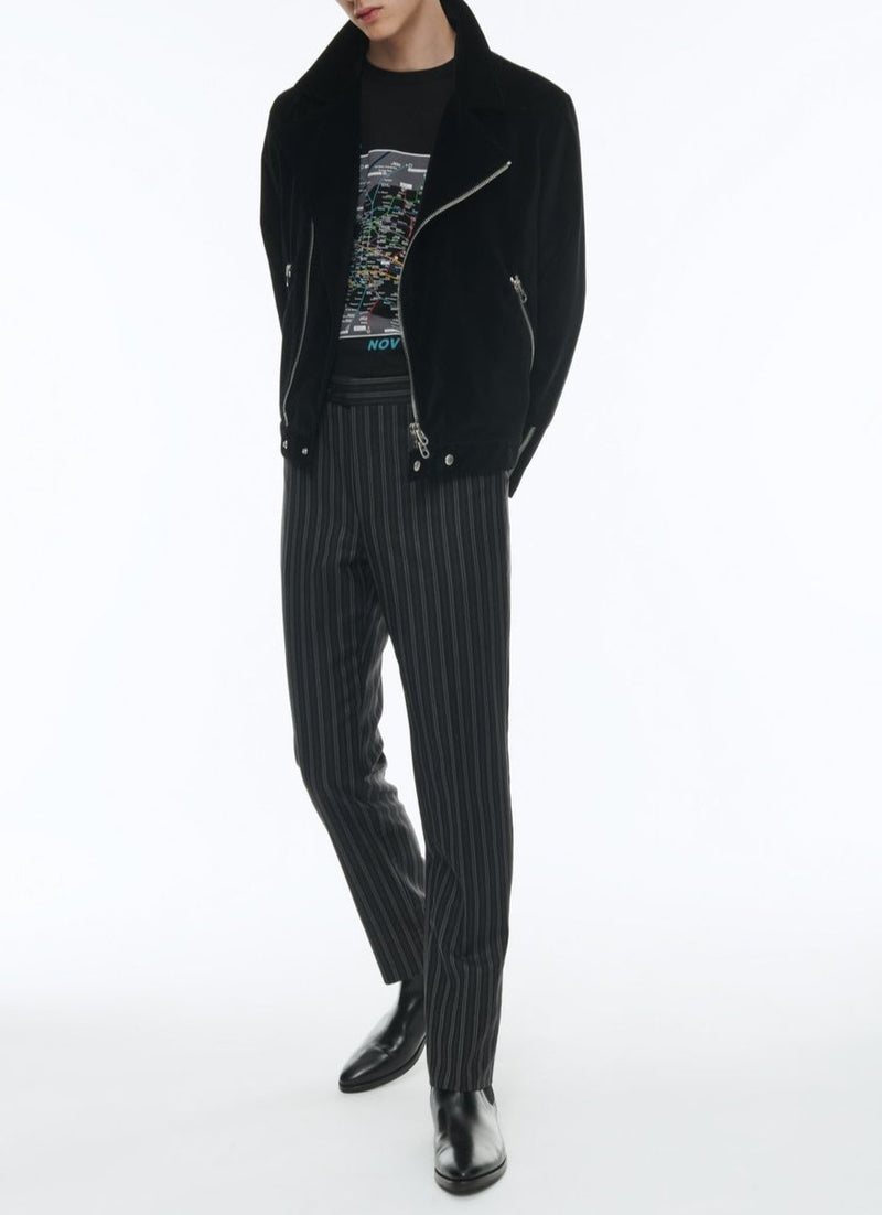 Fursac - Blouson En Velours Palatine - Noir