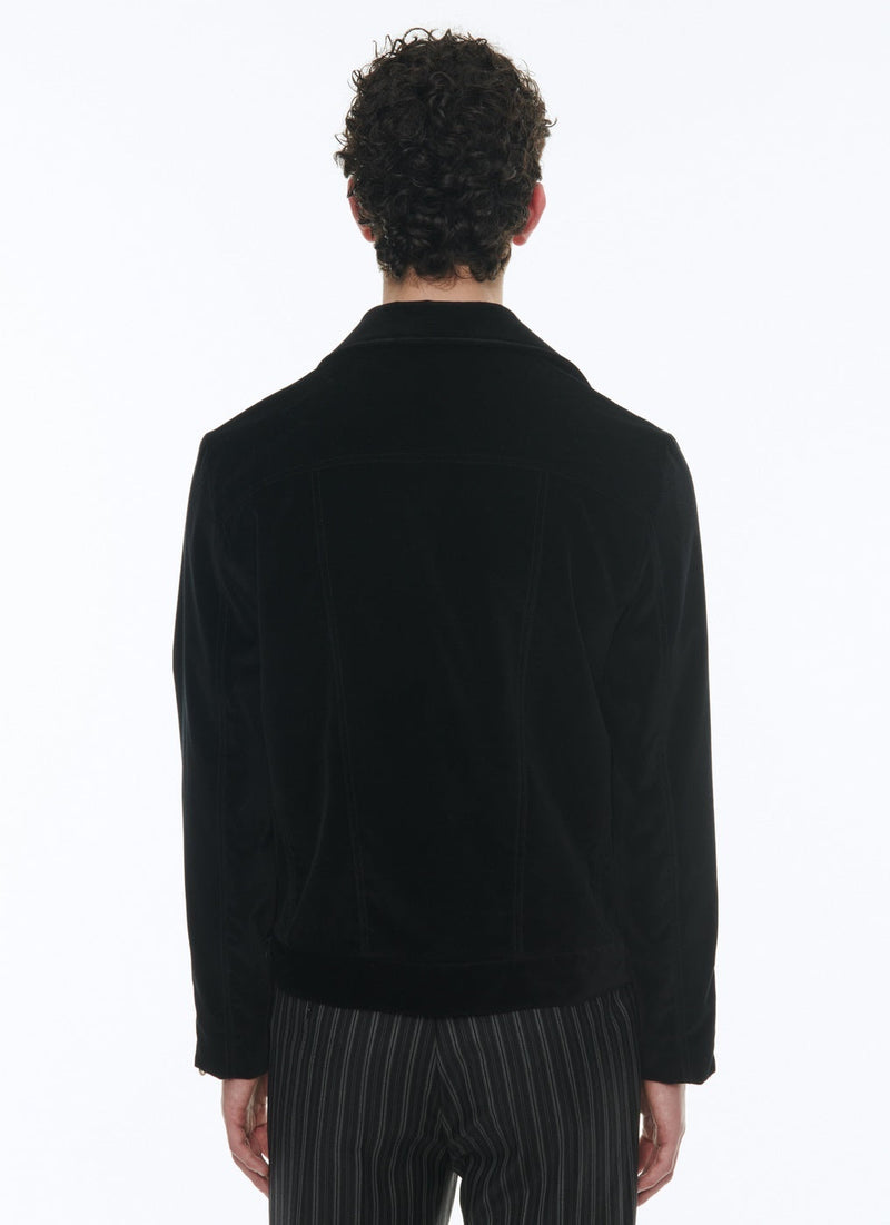 Fursac - Chaqueta Palatine de Terciopelo - Negro