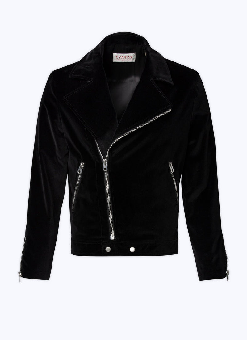 Fursac - Chaqueta Palatine de Terciopelo - Negro