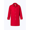 Cotton Shirt Collar Coat - Red