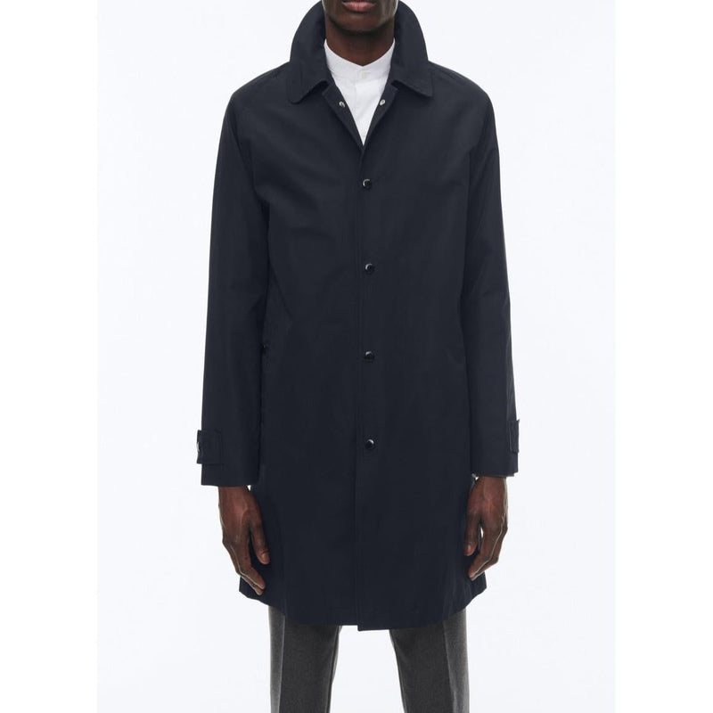 Manteau À Col Chemise En Coton Biologique - Marine