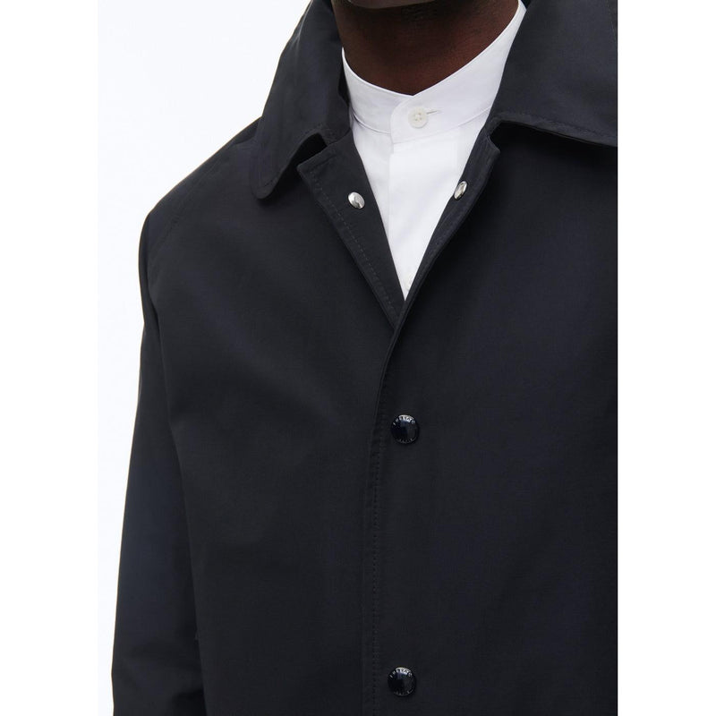 Manteau À Col Chemise En Coton Biologique - Marine