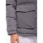 Doudoune À Capuche En Toile Déperlante - Gris Anthracite