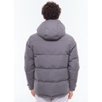 Doudoune À Capuche En Toile Déperlante - Gris Anthracite
