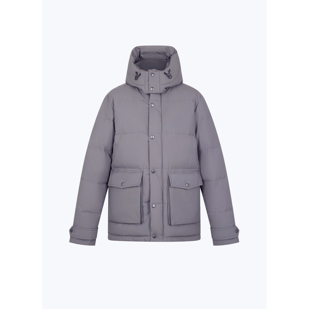 Doudoune À Capuche En Toile Déperlante - Gris Anthracite